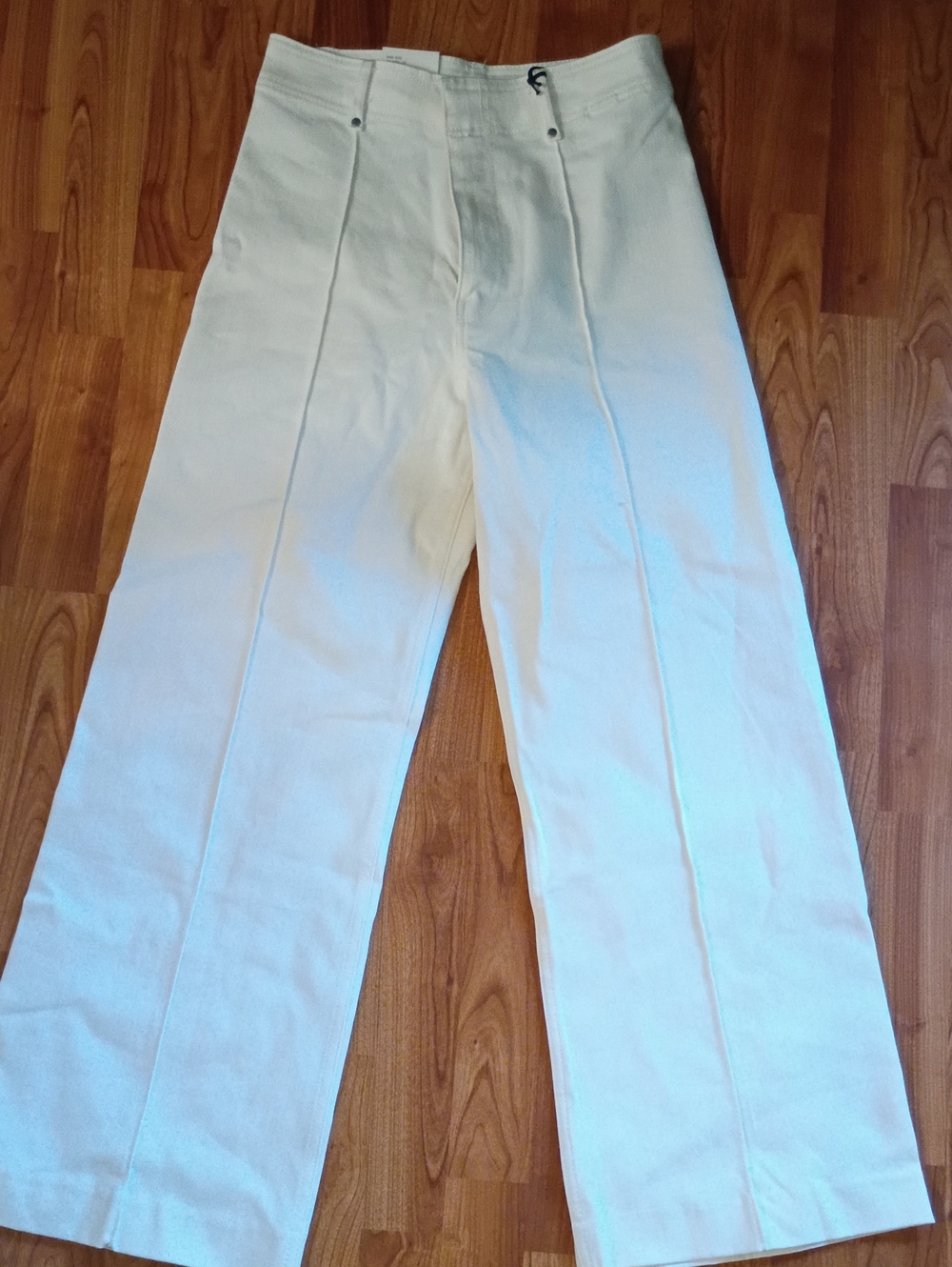 Zara Wide-Leg Cream Trousers